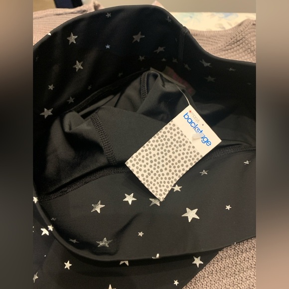 Terez Athletic Tights, X-Small, NWT, Black with Silver Stars. - Picture 3 of 4